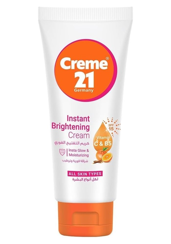 Creme 21 Instant Brightening Cream with Vitamin C & B5 - 100ml Tube - Image 1