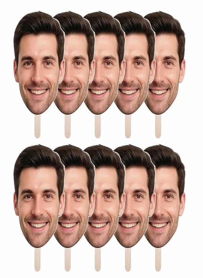 EZISHIPS 6–18 Inch Big Head Cutout on Stick, 10PCS Birthday Party Decorations - Image 1