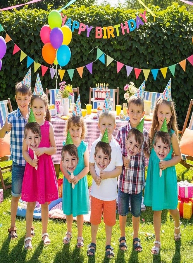 EZISHIPS 6–18 Inch Big Head Cutout on Stick, 10PCS Birthday Party Decorations - Image 4