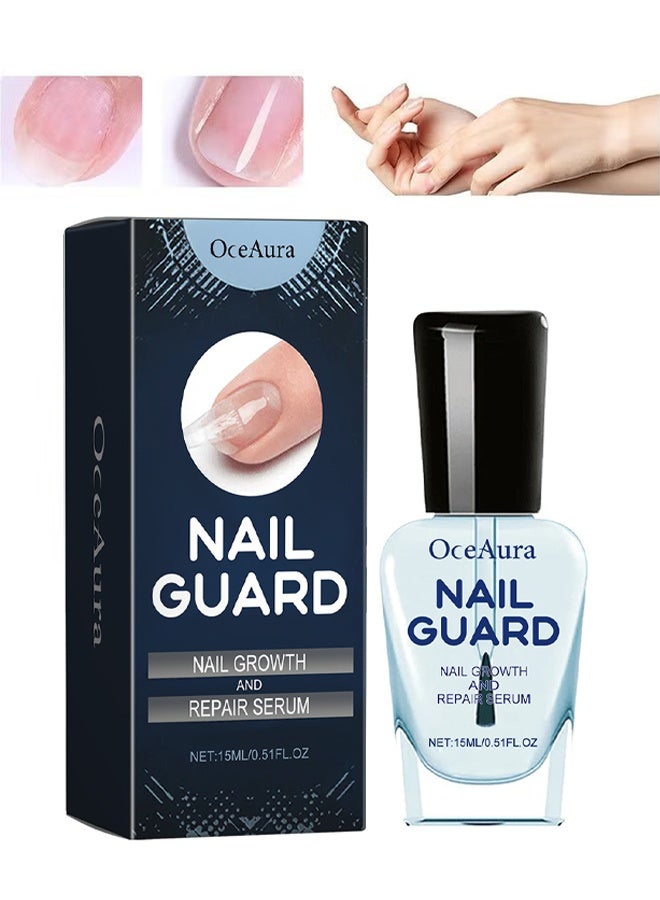 OceAura Nail Guard, Nail Growth and Repair Serum, Nail Repair Serum, Nail Strengthener for Damaged Nails, Nail Hardener for Growth and Strength 15ml - Image 1