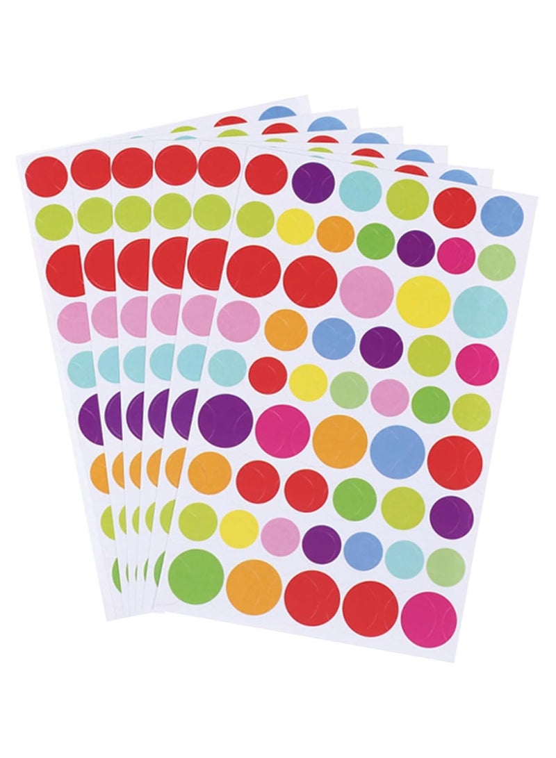 20 Sheets Mini Dot Stickers Cute Small Dots Stickers for Kids Girl Decal Sticker Cute Decorative Stickers for DIY Crafts Laptop Bottle Colorful Dots Stickers - Image 1