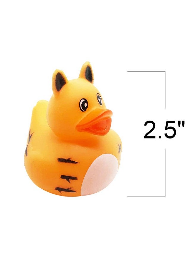 ArtCreativity Zoo Animal Rubber Duckies for Bath - Pack of 12 Cute Safari-Themed Duck Toys for Kids, Fun Bathtub and Pool Toys, Carnival Prizes, and Birthday Party Favors for Boys and Girls - Image 3