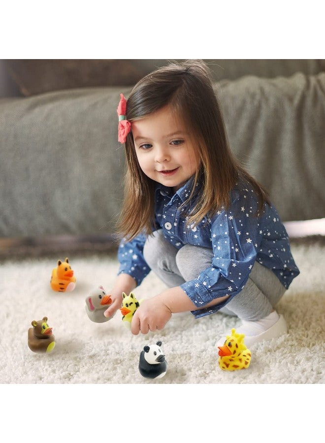 ArtCreativity Zoo Animal Rubber Duckies for Bath - Pack of 12 Cute Safari-Themed Duck Toys for Kids, Fun Bathtub and Pool Toys, Carnival Prizes, and Birthday Party Favors for Boys and Girls - Image 5