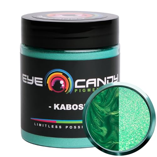 Eye Candy Pigments Premium Green Mica Powder - Kabosu (25gr) - for Epoxy, Resin, Soap, Paint, Woodworking, Acrylic Pouring, Bath Bombs, Fishing Lures - DIY Arts and Crafts Additive - Image 1