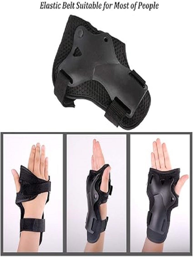 Generic 6 in 1 - Outdoor Sport  Elbow, Knee, Wrist Protective Gear Pads for Kids  Skateboard, Cycling Roller, Skating, safety (Black)  - Image 3