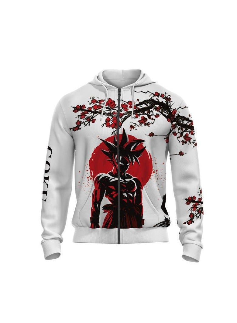 KUYING New Dragon Ball Zipper Hooded Hoodie Casual Loose Coat  - Image 1