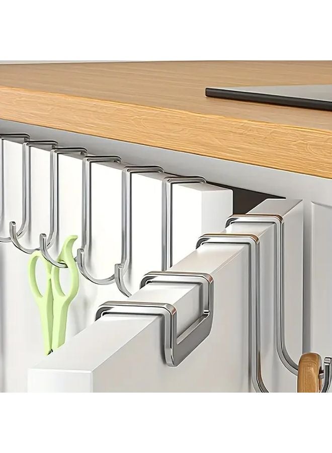 1pc Stainless Steel S Hook Heavy Duty No Drill Door Hook Multipurpose Organizer - Image 4