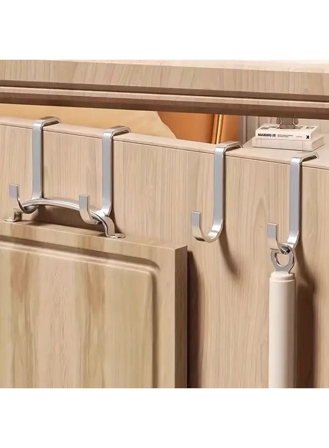 1pc Stainless Steel S Hook Heavy Duty No Drill Door Hook Multipurpose Organizer - Image 2