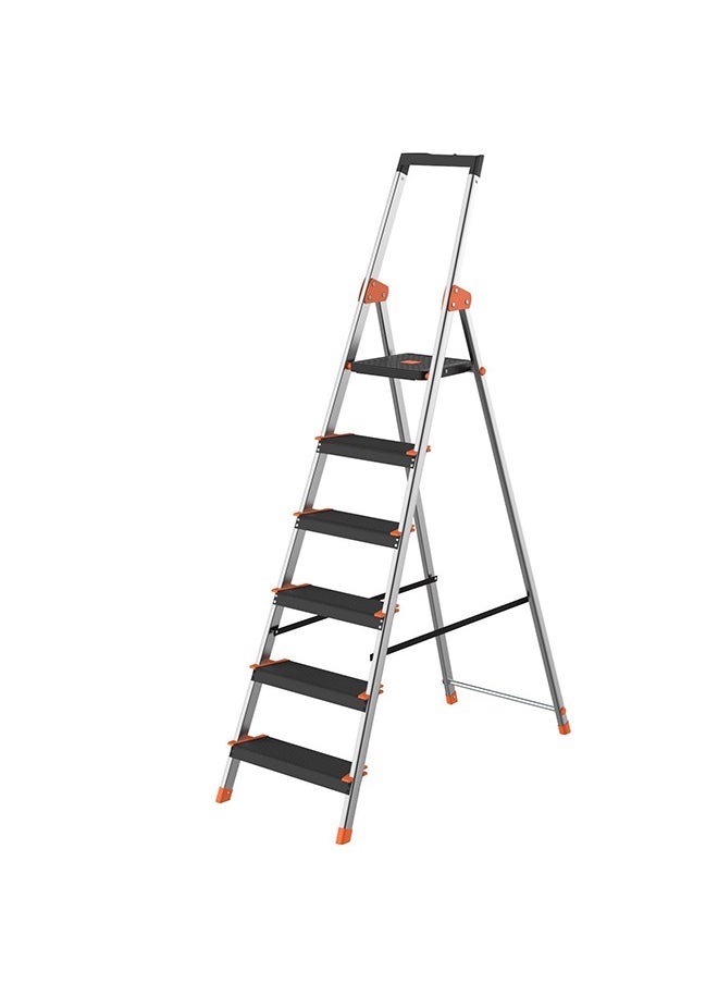 Homez - 6 Step Foldable Aluminium Ladder 150KG Capacity - Image 1