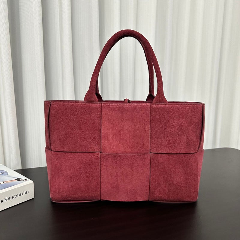 Frosted Leather Hand-Woven Women'S Handbag Large Capacity Tote Bag Shopping Bag Shoulder Letter Bag - Image 4