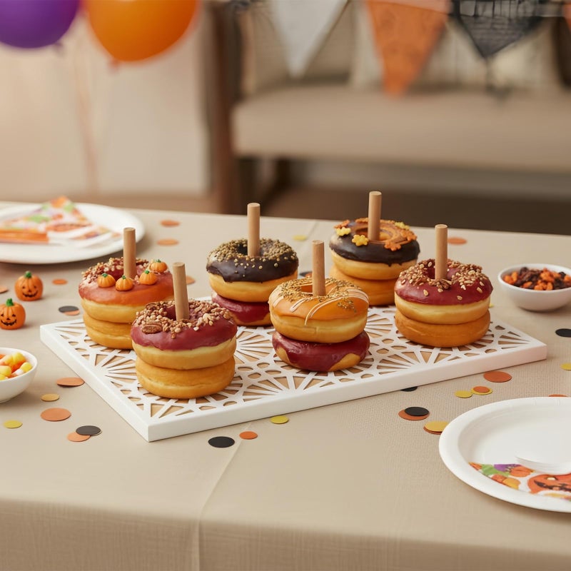 WOPARTY Donut Wall Stand,Doughnut Display Stand,Bagel Holder for Party, Dessert Table,Birthday, Wedding, Baby Shower, Bridal Showers,Party Suppliesï¼ˆRectangularï¼‰ - Image 3