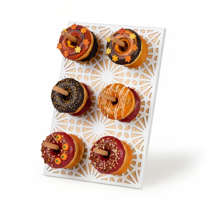 WOPARTY Donut Wall Stand,Doughnut Display Stand,Bagel Holder for Party, Dessert Table,Birthday, Wedding, Baby Shower, Bridal Showers,Party Suppliesï¼ˆRectangularï¼‰ - Image 1