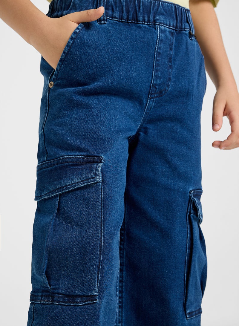 ريبلز مع نمشي جينز واسع للبنات - Image 3