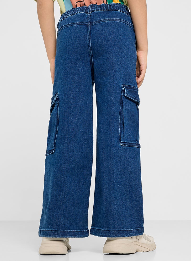 ريبلز مع نمشي جينز واسع للبنات - Image 2