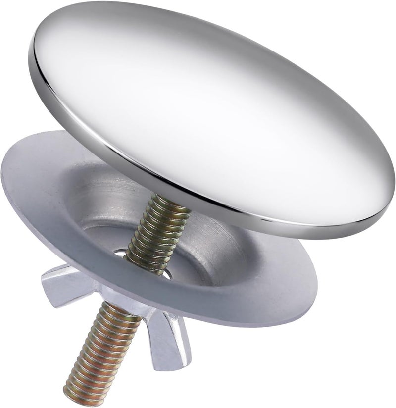 ALEASHA Kitchen Sink Hole Cover, Faucet Hole Cover for Kitchen Sink, Tap Hole Plate Stopper Cover Blanking Brass Metal Plug, Chrome - Image 1