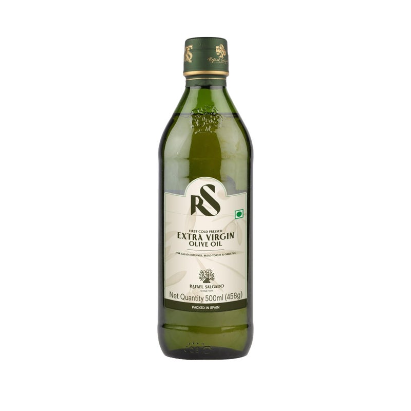 Rafael Salgado RS Extra Virgin Olive Oil | First Cold Pressed Oil | Made & Packed in Spain | Good for Salad Dressing & Flavouring | Zero Cholesterol & Trans Fat - Glass Bottle - 500 ml - Image 5