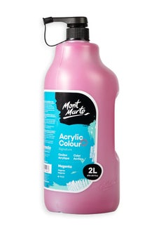 Mont Marte Signature Acrylic Colour 2 Litre Content With Pump Magenta  - Image 2