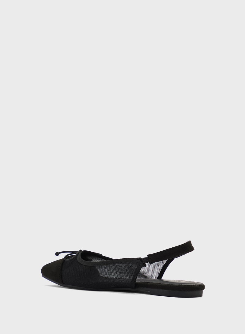 ELLA Classic Slingback Ballerina With Bow  - Image 3