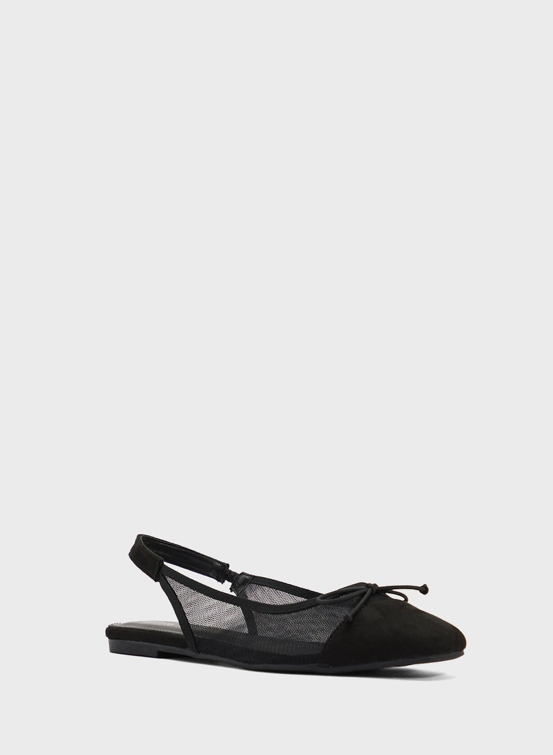 ELLA Classic Slingback Ballerina With Bow  - Image 2