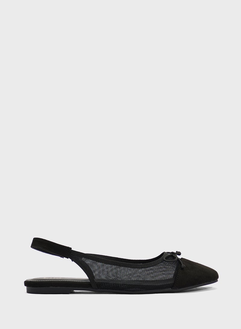 ELLA Classic Slingback Ballerina With Bow  - Image 1
