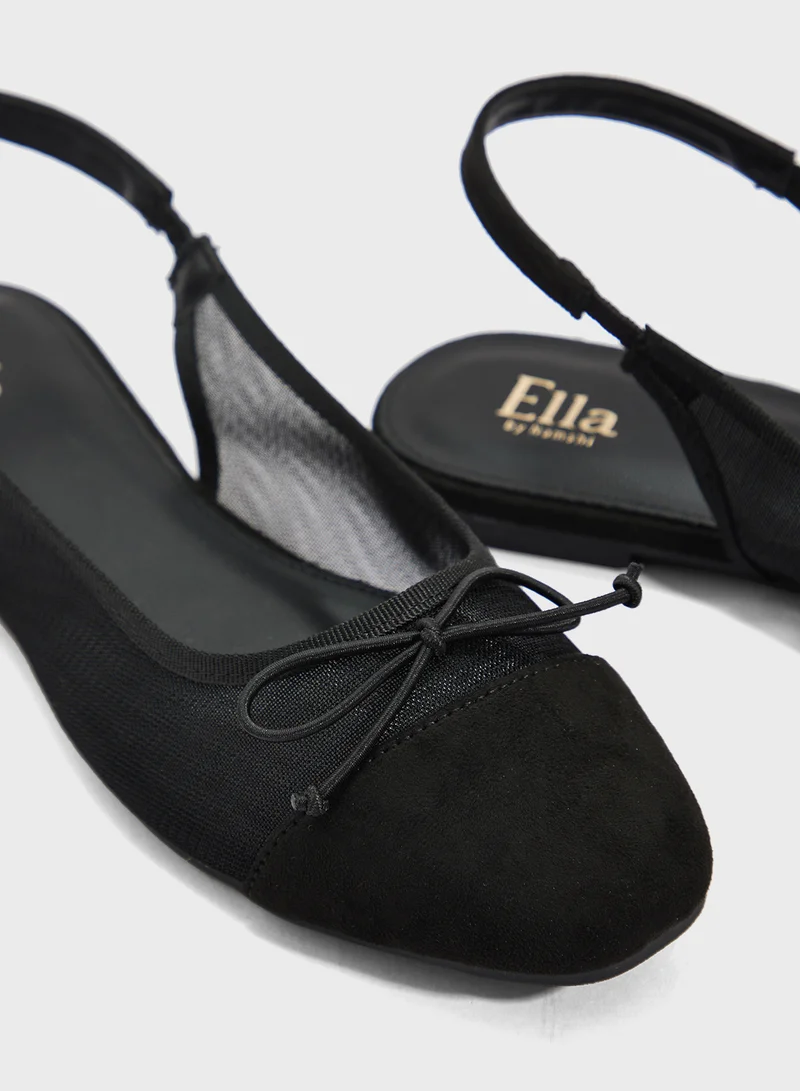 ELLA Classic Slingback Ballerina With Bow