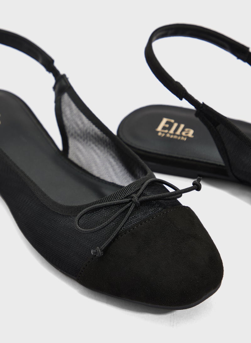 ELLA Classic Slingback Ballerina With Bow  - Image 4