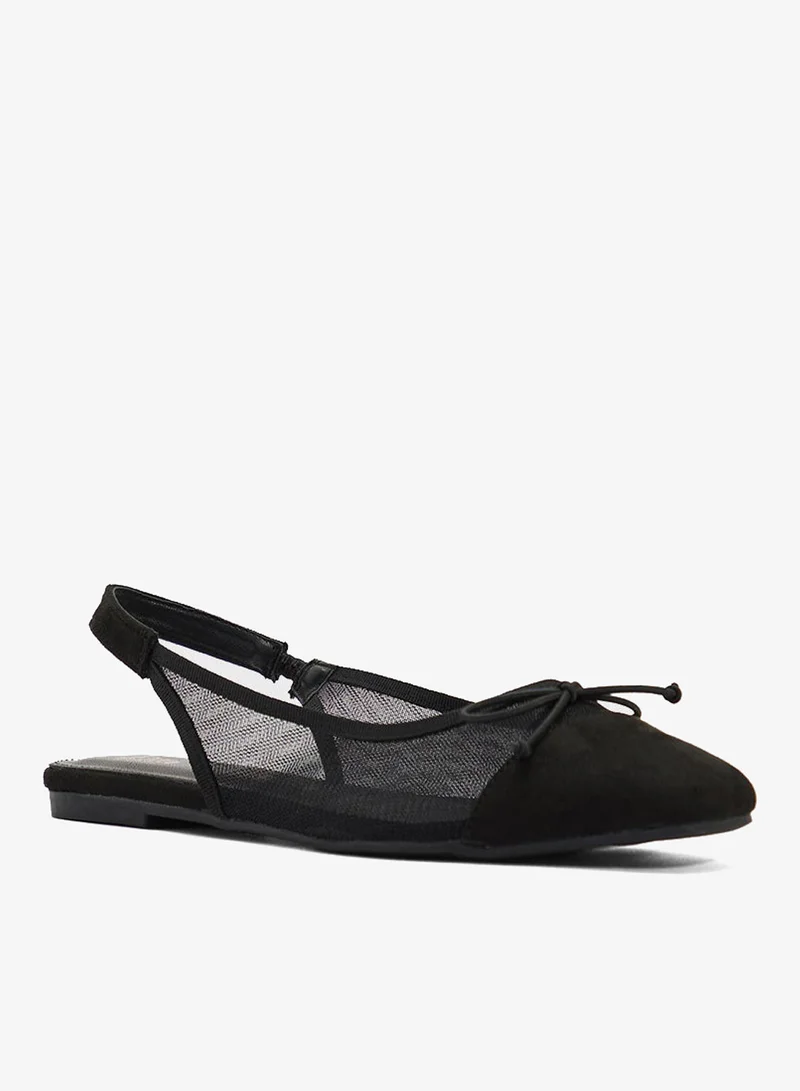 ايلا حذاء باليرينا كلاسيكي بحزام خلفي مع فيونكة