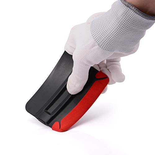 Gomake Vinyl Felt Squeegee 4 Inch Built in Magnet with Big Buffer Felt Edge for Car Vinyl Scraper Decal Applicator Tool, Pack of 3 - Image 2
