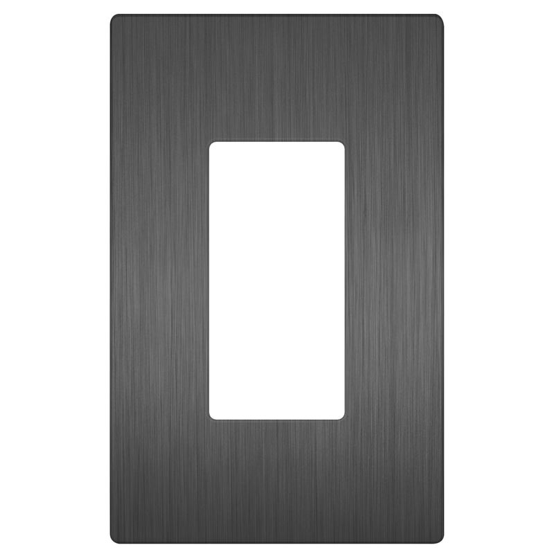 LIDER Brushed Finish Decorator Switch Cover Screwless Wall Plate MidSize 1Gang 488 x 311 Unbreakable Polycarbonate Thermoplastic UL Listed LSWP31MBSG Brushed Space Gray