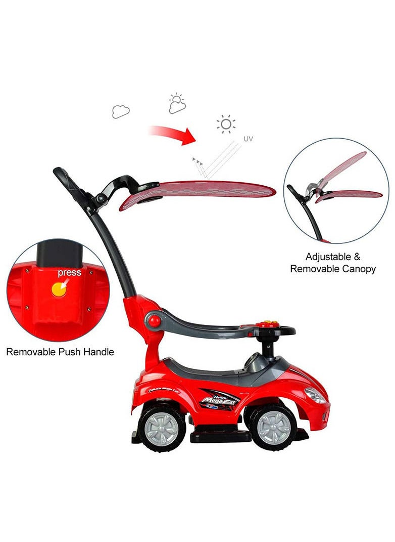 FACTUAL TOYS Factual Toys - Megacar Canopy Kids 3-in-1 Push Car - Red  - Image 2