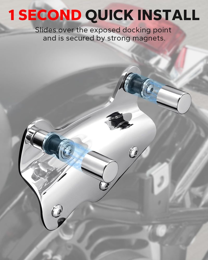 Amazicha 4 PCS Chrome Docking Hardware Covers Compatible for Harley Davidson Touring Street Glide Road King 2009-later - Image 4