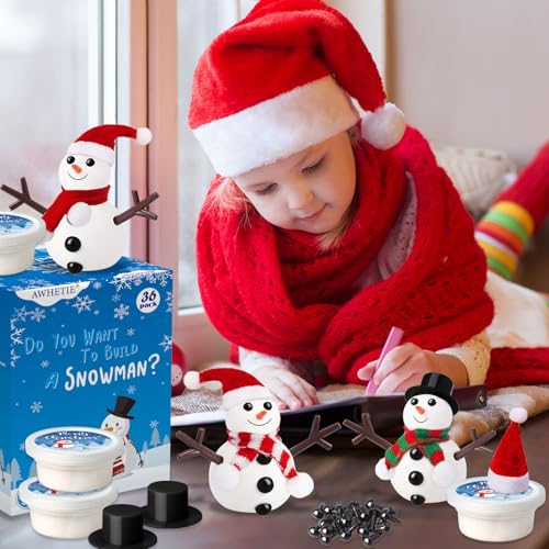 AWHETIE 36 Pack Stocking Stuffers for KidsChristmas Crafts for Kids BulkBuild a Snowman Crafts Kit Modeling Clay for Christmas Stocking Stuffers Gifts Activities Boys Girls - Image 5