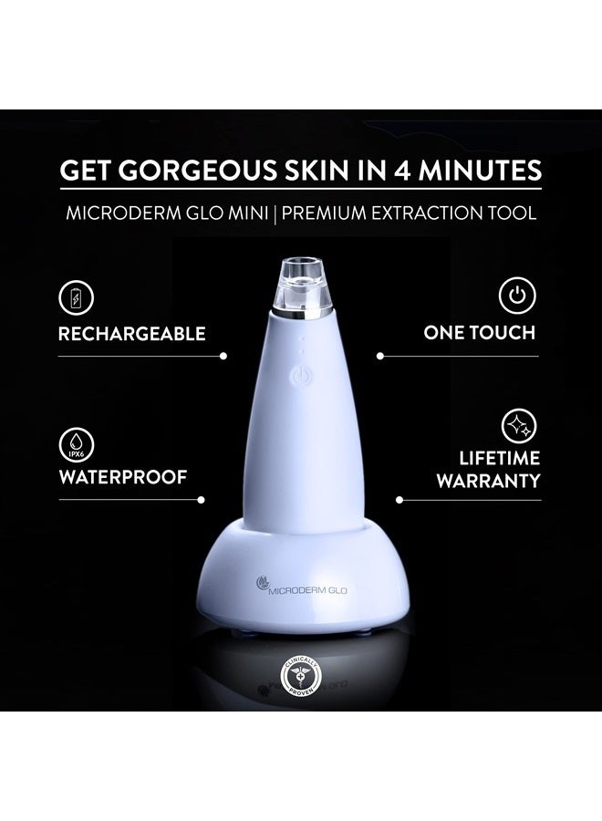 Microderm GLO MINI Diamond Microdermabrasion and Suction Tool - Best Blackhead Remover Pore Vacuum - #1 Advanced Facial Treatment Machine - Anti Aging Wrinkle Care For Collagen Production & Acne Scars - Image 2