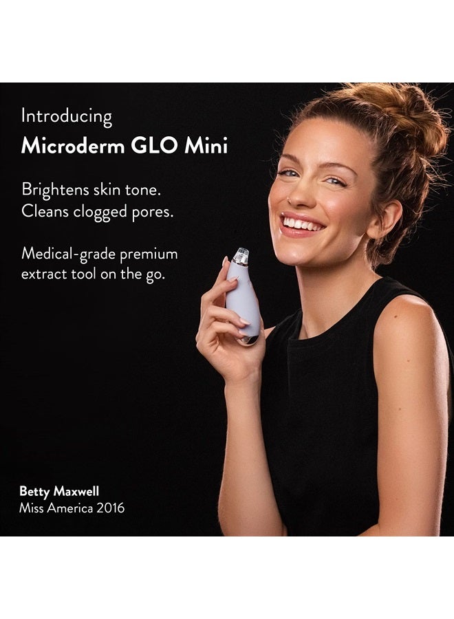 Microderm GLO MINI Diamond Microdermabrasion and Suction Tool - Best Blackhead Remover Pore Vacuum - #1 Advanced Facial Treatment Machine - Anti Aging Wrinkle Care For Collagen Production & Acne Scars - Image 1