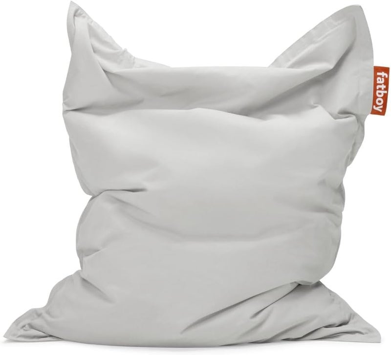 Fatboy Original Soft Canvas Bean Bag – Made from 100% recycled polyester | Designed for indoor use | EPS Bead Filling, Removable & Machine-Washable Cover | 140 x 180 cm - Cool Grey - Image 1