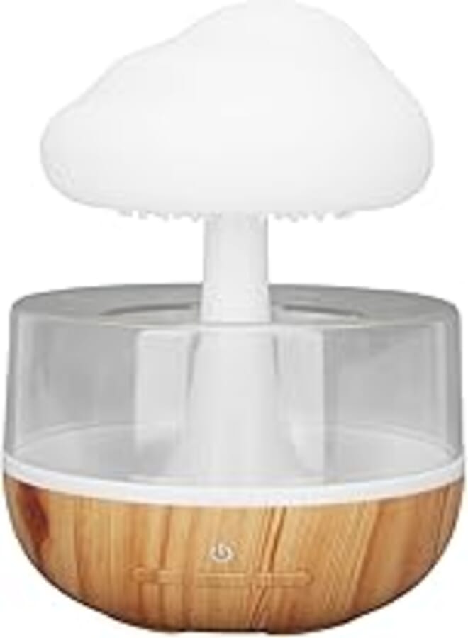 Sorandy Rain Cloud Humidifier, Rain Drop Night Light Essential Oil Diffuser Water Drip, Aromatherapy Diffuser with 7 Lights, Humidifier for Bedside Sleeping Relaxing Drop Sound