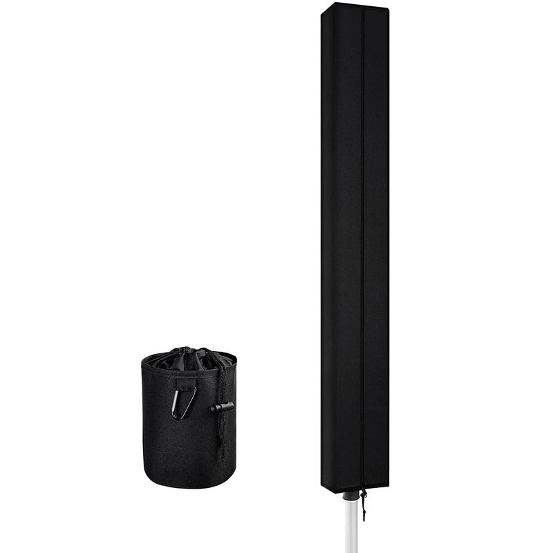 Dokon Rotary Washing Line Covers Waterproof AntiUV Rotary Airer Cover with Clothes Peg Bag Heavy Duty Oxford Fabric Outdoor Clothes Line Cover with Zip Garden Parasol Covers 160x15x15cm  Black