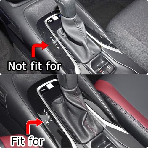 Bilisin Compatible with Carbon Fiber Pattern Stainless Steel Car Gear Shift Knob Panel Cover Cup Holder Panel Interior Accessories for Toyota Corolla 2019-2023(Only for Petrol Versions) - Image 3