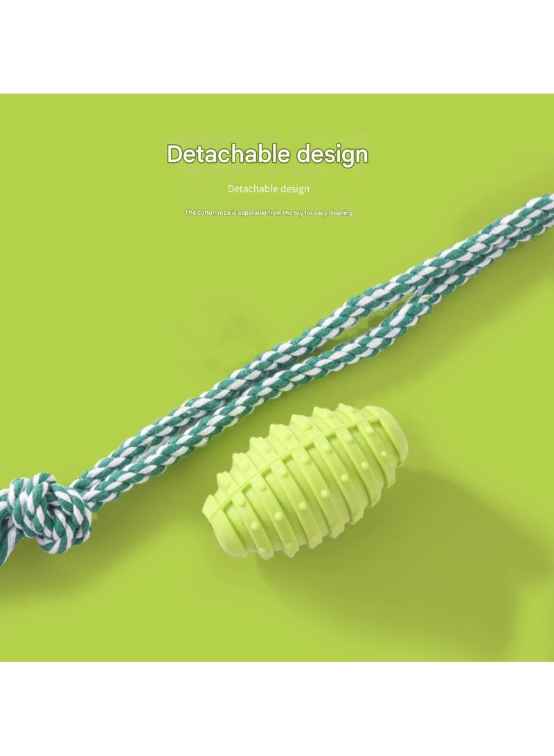 Dog Chew Toy Rope Large Knot – TPR Durable Teeth Cleaning Odor Removal Cotton Ball Toy - Image 3