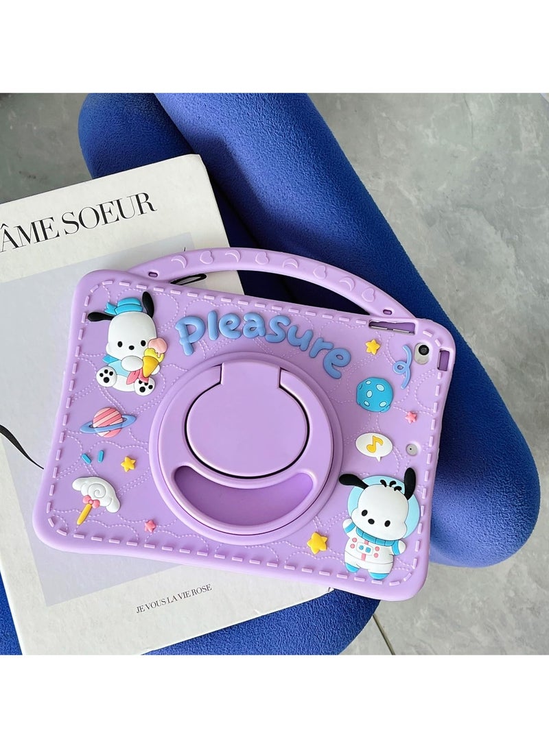 Case for Xiaomi Redmi Pad SE 11 inch 2023 Tablet, Portable Handle Stand, Kids Friendly Soft Silicone Cover with Shoulder Strap for Xiaomi Redmi Pad SE 11 inches 2023 (Purple) - Image 4