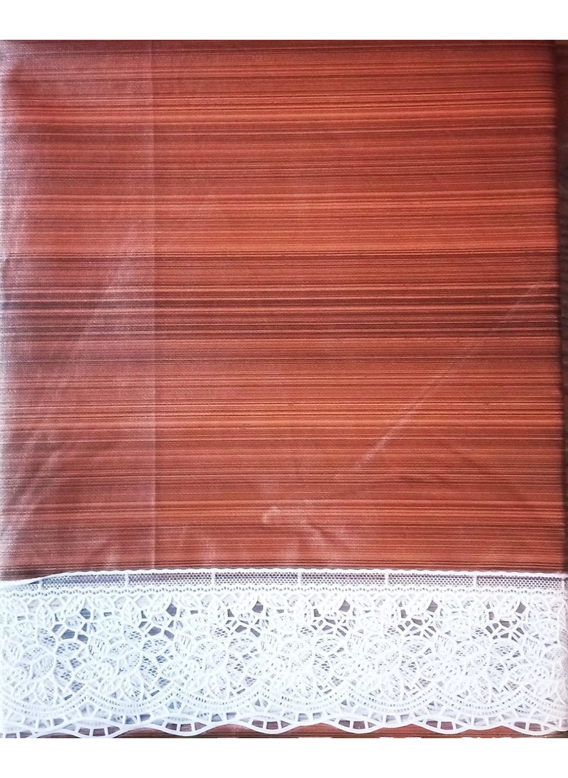craft city CRAFT CITY Brown Color Wood Print Center/Dining Table Cover for 2/4/6 Seater Table Cloth/Water and dust with Oil-Proof PVC Rectangular Shape (40x60 inch)  - Image 2