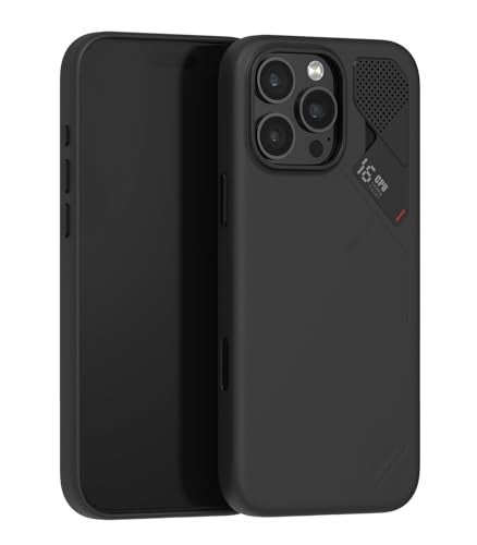 Aulumu A16 Vegan Leather Cooling iPhone 16 Pro Max Case Updated Camera Control with Cooling Fins Luxury Comfort Compatible with MagSafe Complete WrapAround Touch Black - Image 1