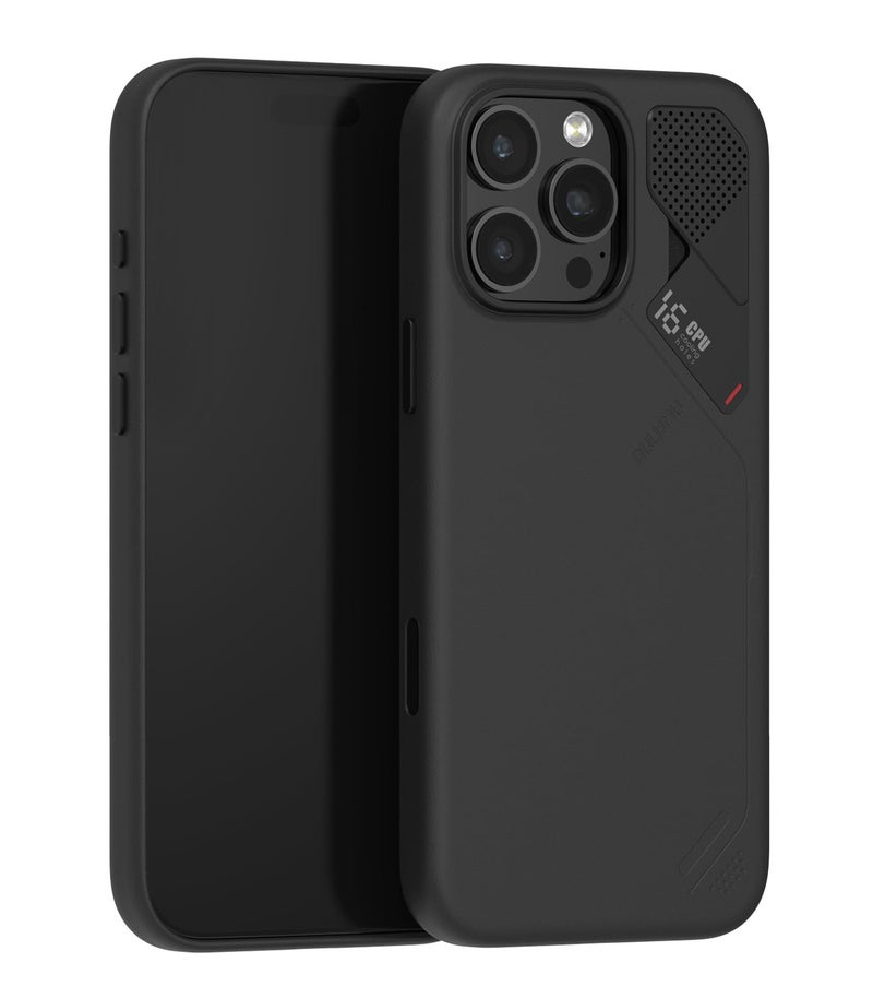 Aulumu A16 Vegan Leather Cooling iPhone 16 Pro Max Case Updated Camera Control with Cooling Fins Luxury Comfort Compatible with MagSafe Complete WrapAround Touch Black - Image 2