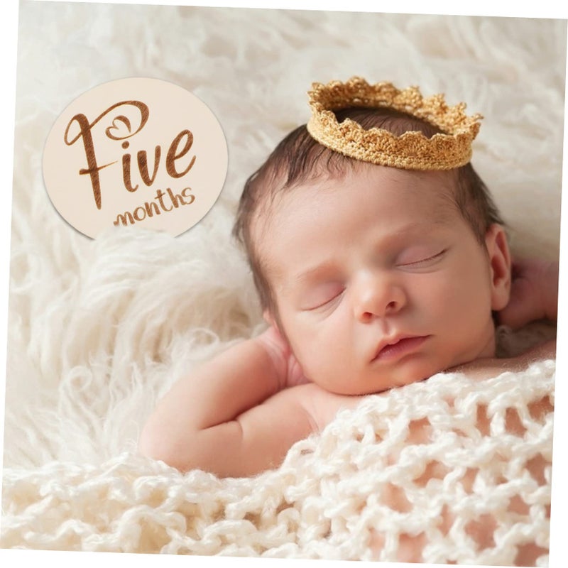 Double Sided Milestone Cards For Baby Photography Monthly Growth Tracking 6 Pieces - Image 4