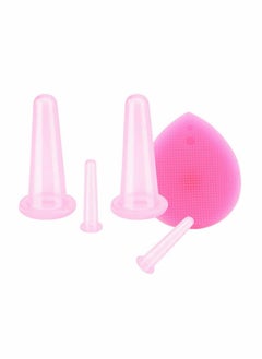 Silicone Facial Cupping Therapy Set Eye and Face Vacuum Body Massage Cup Kit 4 Cups with Free Exfoliating Cleansing Brush Anti-Wrinkle Anti Aging Effect Pink - pzsku/Z680BA2062D3E56023A5AZ/45/_/1659604984/22c85dd8-f76d-4585-bcd9-32759003e0c8