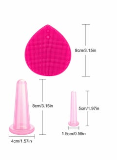 Silicone Facial Cupping Therapy Set Eye and Face Vacuum Body Massage Cup Kit 4 Cups with Free Exfoliating Cleansing Brush Anti-Wrinkle Anti Aging Effect Pink - pzsku/Z680BA2062D3E56023A5AZ/45/_/1659604985/60fba7f1-4d6e-4419-8709-a2ad3a0975a5