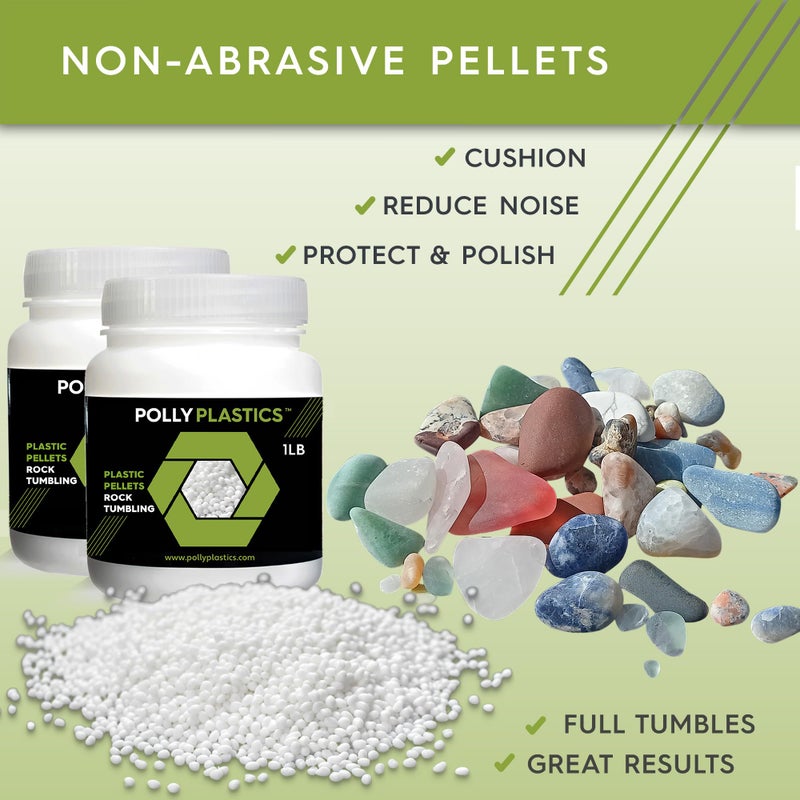 Polly Plastics Polypropylene Plastic Poly Pellets - 2 lb Rock Tumbling Media for Enhanced Tumbling Action - Image 3