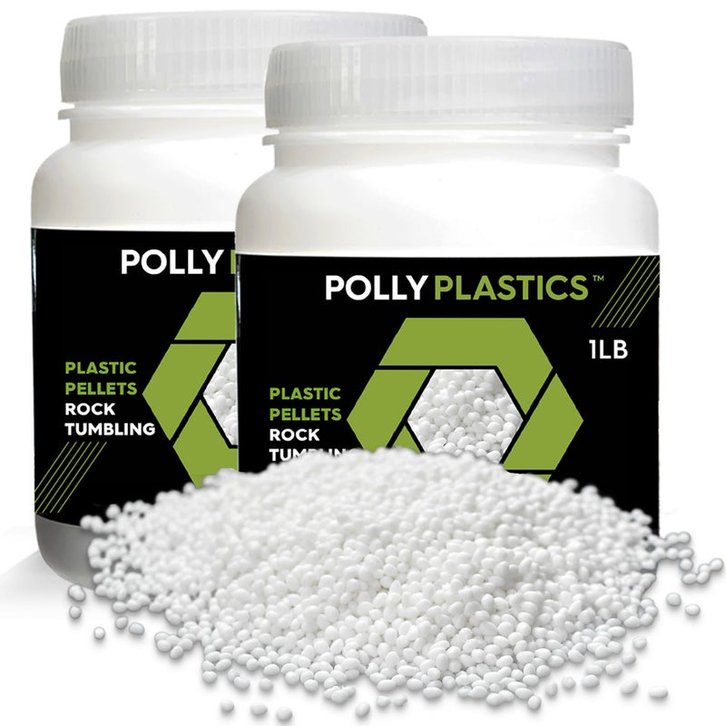 Polly Plastics Polypropylene Plastic Poly Pellets - 2 lb Rock Tumbling Media for Enhanced Tumbling Action - Image 1