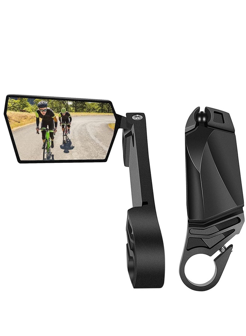 Y&D Bike Mirror Adjustable Mirrors Handlebar Rearview Flat Rear View 360 Degree Rotating Bicycle for Mountain Road - Image 1