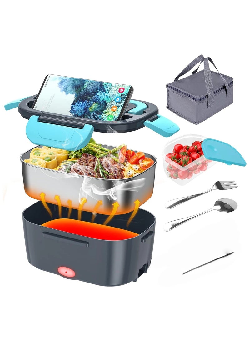 general Electric Lunch Warmer, Food Warmer Heater, Faster Heating Lunch Box, Suitable for Cars/Trucks/Home Use Portable Heating Box, Includes 1.5L 304 Stainless Steel Container with Fork and Spoon - Image 1